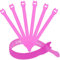 Reusable Cable Ties 1/2 x 8 (1.25cm x 20cm) - 30 Pack (Pink)