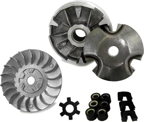 Variateur + poulie compatible avec Ovetto 50 One 2T, Booster 50 Spirit, Flipper 50 99- SA03 (kit avec disque étoile)