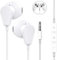 GEEKRIA Auricolari da 3,5 mm con microfono, compatibili con PS4, Google Stadia, Luna, Xbox One, laptop, PC, smartphone, cuffie da gioco con microfono e controllo del volume, cuffie stereo (bianco)