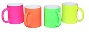 Wonduu Taza Rosa Fluor Para Sublimación 11 Oz Cerámica Reutilizable