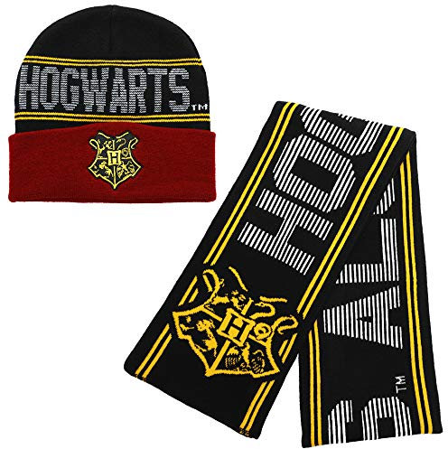 Harry Potter Hogwarts Strickmütze und Schal Combo