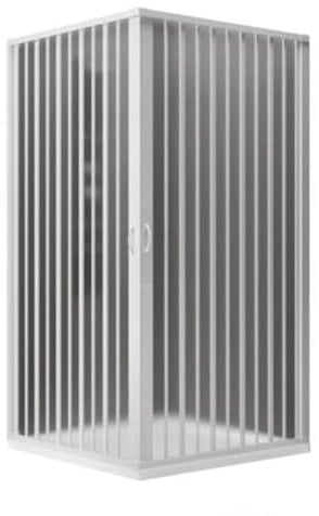 Faltbare Duschkabine aus PVC-Kunststoff, 2 Seiten, 80 x 80 cm
