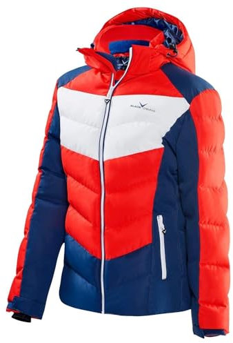 Black Crevice Damen Skijacke, rot/blau/weiß, 40