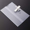 Lot de 50 porte-badges horizontaux en plastique transparent 90 mm x 55 mm avec pince crocodile et épingle à nourrice