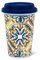 Abbott Collection 27-Firenza-Togo Italienische Fliesen-Takea-Tasse, weiß/blau