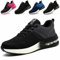 ZSDZSZ Arbeitsschuhe Herren Leicht Sicherheitsschuhe Damen Atmungsaktive Stahlkappenschuhe Sportlich Schutzschuhe,Grau,44 EU