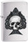 Zippo diseño de Calavera en Forma de un as - Imagen de Color - Cromo Cepillado - Encendedor tormenta, Recargable, en una Caja para Regalo, Brushed Chrome - Ace