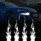 TOMALL 4 Stück 29 cm Reflektierende Aufkleber Auto Vinyl Racing Racing Flamme Streifen Aufkleber Golfwagen ATV Motorrad Fahrrad Skateboard Laptop DIY Dekoration (Weiß)