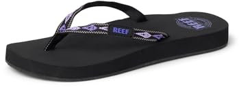 Reef Ginger, Infradito Donna, Nero Viola, 38 EU
