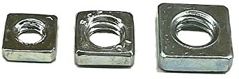 Vierkantmuttern Verzinkt niedrig form DIN 562 M3 bis M10 flach Mutter Gewindeplatte (M8, 50 Stück)