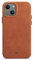 WIIUKA Hülle für iPhone 13, Deutsches Leder, Lederhülle extra Dünn, Premium Handyhülle, Case, Qi, Vintage Braun