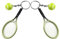 PXRLMYF 2 Stück Schlüsselanhänger,Mini Tennis Schläger Keychain,Tennisball Keyring mit Ball Schläger Tennis für Tennisliebhaber Geschenk
