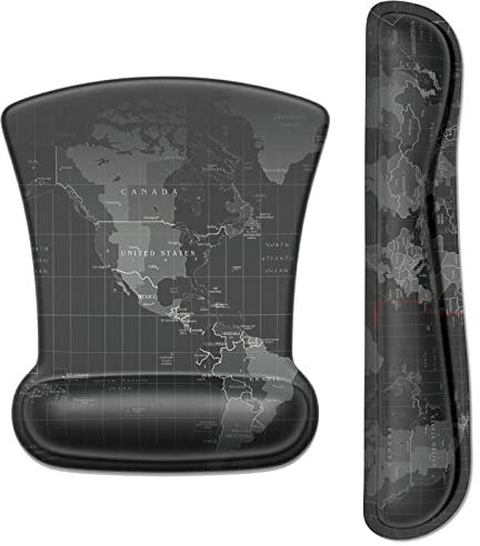 ITNRSIIET Mauspad-Handballenauflage, Mouse pad & Tastatur Handgelenkstütze Set, Ergonomisch Mauspad für Tastatur und Maus mit Memory-Schaum, rutschfeste, langlebig für Computer-Laptop-Büroarbeiten