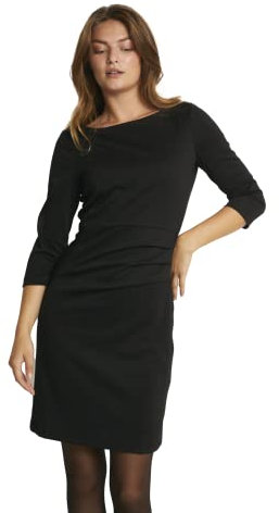 KAFFE Kleid KAsara Damen Kleid Slim Fit Festlich Elegant Cocktail 3/4 Arm XL, Black Deep XL