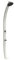 MPC Douche solaire blanche en polyethylene HD structure courbee hauteur 226 cm reservoir 40 litres mitigeur noir ideale pour jardin piscine et activites en plein air DOCCIASOLARERIOXXL