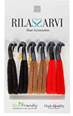 Elastische Haargummis Haarstyling Pferdeschwanz Halter mit Haken, Frauen Haarschnur Haarschmuck, für Damen und Herren - 6 Stück