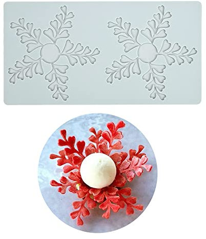 Tappetino in pizzo fondente in silicone, stampo per impressione artigianale di zucchero, decorazione per cucina molecolare di torte commestibili, 2 fori anello dell'albero del cuore