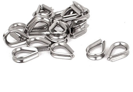 Josenidny 20 Stück Kabelschuhe aus Metall, Schnalle aus Edelstahl für Metallkabel 2 mm – Silber