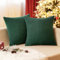 EMEMA Kordsamt Kissenbezug Dekorative Granulat Sofakissen Dekokissen Kissenbezüge Kissenhülle Couchkissen Überwurf Kissen Bezug Zierkissen für Couch Sofa Wohnzimmer 2er Set 45x45 cm Dunkelgrün
