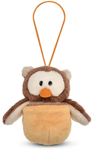Wendekuscheltier Eule Oscar im Nest gelb 12cm