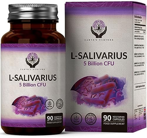 EN Lactobacillus Salivarius Probiotic | 90 Hochdosierte Lactobacillus Salivarius Kapseln – 5 Milliarden KBU L-Salivarius Probiotika pro Kapsel | Gentechnik-, Gluten- & Allergenfrei | Hergestellt in GB