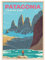 JUNOMI® Patagonien Poster DIN A2 | Wohnzimmer Deko, Modernes Wandbild, Patagonia Bild, Reiseposter, Torres del Paine, Perito Moreno | Mit Rahmen Natur