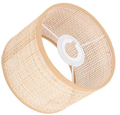 VINGVO Lampenschirme, E27 E14 Lampenschirm Rattan, Klein Lampenschirme für Tisch-Stehlampen für Wohnzimmer, Schlafzimmer, Tischlampe und Stehleuchte (6,3 X 4,7 Zoll)
