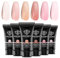 Modelones Poly Gel Set mit 6 Farben Nude Rosa Gel Nägel Selber Set Quick Extension Building Acrylgel für Starter Nail Art Nageldesign Selber Machen