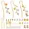 FREEBLOSS 3 Set Lesezeichen Basteln Lesezeichen Metall mit Bienen Anhänger Personalisiertes Lesezeichen Vintage Federförmige Lesezeichen Lesezeichen Geschenk für Geburtstag