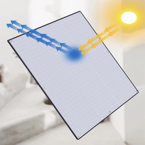 Aluminisierte Isolierfolie,Reflektierende Isolierungsfolie Blatt für Wärmehaltung,UV-Schutz Sonnenschutzfolie Fenster Innen Oder Außen,mit Saugnapf,Individuell Anpassbar (30cm x 50cm)