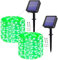 Augone Solar String Lights Outdoor, 2 Pack120LED Solar Fairy Lights Waterproof, 8 Mode Outdoor/Indoor Garden Lights Copper Wire Lighting for Wedding, Patio, Yard, Tree, Christmas (Green)