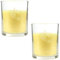 Set de 2 Candele Profumate Gelsomino in Vetro 8.5x7cm, Candele Profumate Giallo in Cera Vegetale, 28 Ore di Combustione