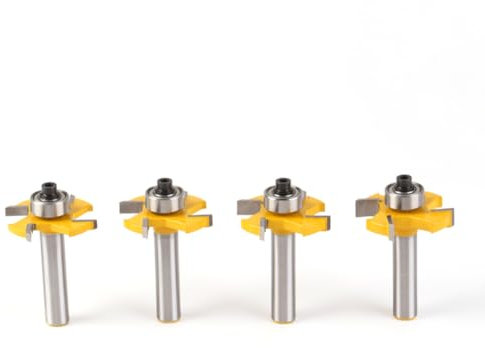 NIEEKRUN 4 Stück Scheibennutfräser Fräser für Oberfräse 8mm Schaft Professional Zubehör Scheibennutfräser L 3 mm,4 mm,5 mm,6 mm