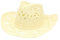 Clyictz Chapeaux de cowboy en paille pour femme - Chapeau de cowgirl occidental pour les vacances, la plage, les vacances - Chapeau de soleil avec large bord facile à utiliser D, Couleur crème.,