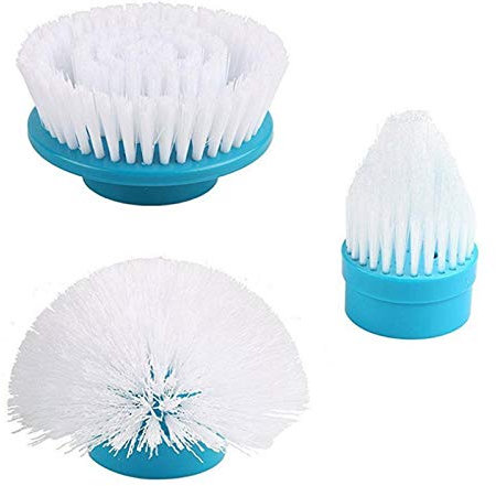 Biwwubik 3 piezas cepillo de limpieza eléctrica cabezales azulejos KüChe más uso Turbo Scrub reemplazable Cepillos cabeza Set