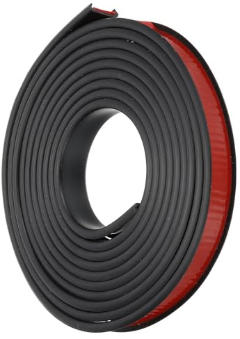 PATIKIL U-Form Selbstklebend Möbel Kantenband, TPE Kantenschutz Selbstklebend Flexible Kantenumleimer für Schrankkanten, Abschlussleiste, Arbeitsplatten(Schwarz, 500cm x 15mm)