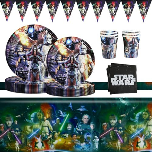 FCXVXCL Table de fête 72 pièces Décoration de film arc-en-ciel Assiettes d'anniversaire Tasses Pennants Napkins Fête Anniversaire Décoration