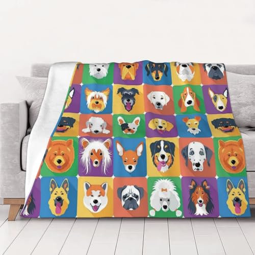 CHANGLEI Gewichtsdecke für Hunde, Flanelldecke, personalisierter Druck, weich, warm, gemütlich, vielseitige Decke für Bett, Sofa