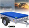 alouweekuky Anhänger Plane 211 x 116 x 8cm, 600D PVC Material Anhängerplane, Abdeckplane Anhänger mit Planenseil Reflexstreifen ösen für 750kg PKW Hänger Autoanhänger