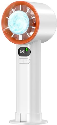 Hozpsfr Portable handheld Fan with Ice Cooling,Fast Cool to 30°F,120 Speed Adjustable with 15000RPM,USB Rechargeable,Handheld Fan with LED Display Gifts for Travel, Sport,Working, Outdoor