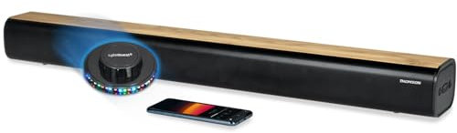 Barre de Son Bluetooth Cosy Thomson SB402BT, Entrée TV Audio, Câble Optique, Egaliseur, Bluetooth - 200W, Télécommande, Ovni LED
