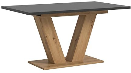 xonox.home Tisch Motion X4AE3T66 Ausziehbarer Esstisch in Artisan Nb. und grau Nb. mit Y-Fußgestell, ca. 150-190x76x90 cm