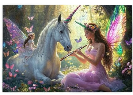 Magical Forest Unicorns And Fairies 1000 Piece Jigsaw Puzzles For Adults Wooden Puzzles For Adults Gifts Home Decor