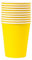Lot de 10 gobelets jetables en carton multicolores, biodégradables, compostables, adaptés pour les fêtes, le bricolage, les festivals, les mariages, les anniversaires (jaune)