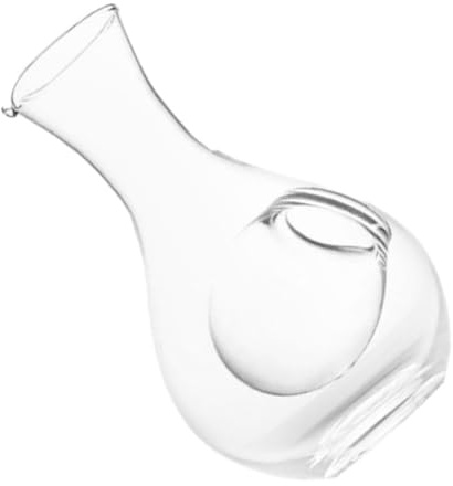 360ml Glas Karaffe mit Daumenaussparung und Eisfach für Wein | Durchsichtige 360-ml Ausführung, Glatte Oberfläche, Schlichtes Design, für Tischdekoration und Geschenk