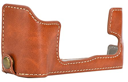 Juqrelith PU Leder Kamera Tasche, Halb Körper Schutz, Leicht, Für XT10 XT20 XT30 - Stoßfest, Staubdicht, Einfache Bedienung (Braun)
