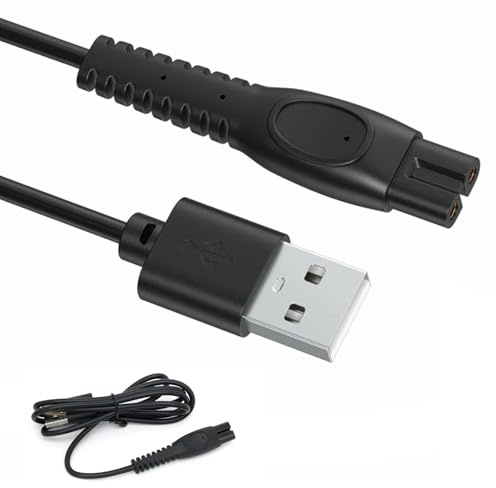 Charger for Philips 5V Shaver USB Charging Cable, USB Replacement Charging Cable for, Fits QP2724 QP2834 MG5910 MG9520 MG7950 BT3238 (1M/3.3FT)
