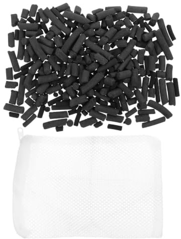 WRITWAA Aktivkohle-Filtermedium: Aktivkohle-Pellets im Beutel – Aquarienwasserfiltermedium – Wasserreinigungsgranulat für Koiteiche (500 g/1,1 lb)