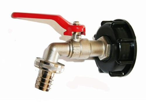 Raccord S60x6 avec vanne pour cuve IBC