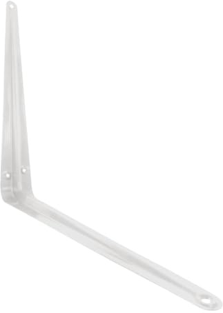 Merriway BH05447 White London Style Shelf Brackets 350 x 300mm, Pack of 4 | 90-Degree shelf bracket | 14 x 12 | 50mm (2) Wide | Maximum shelf depth of 375mm (15)